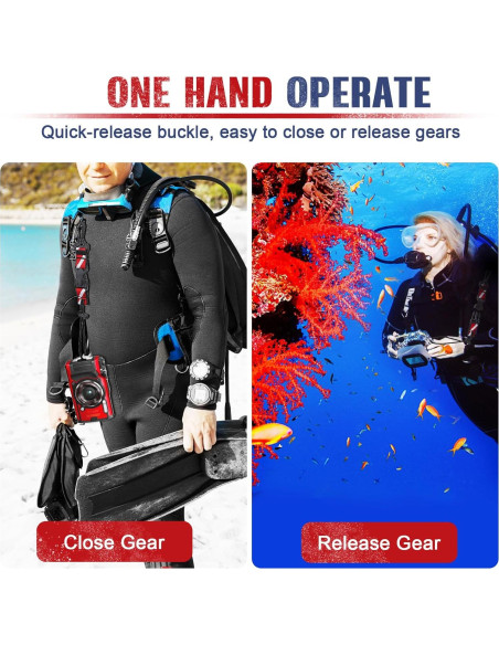 Clip Lanyard Buceo OVOVFANY 2 Piezas Nylon Resistente Clip Lanyard Buceo OVOVFANY 2 Piezas Nylon Resistente