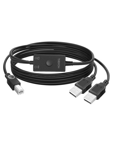 Divisor de Cable USB 2 en 1 HOXIBSL 2M para Impresoras