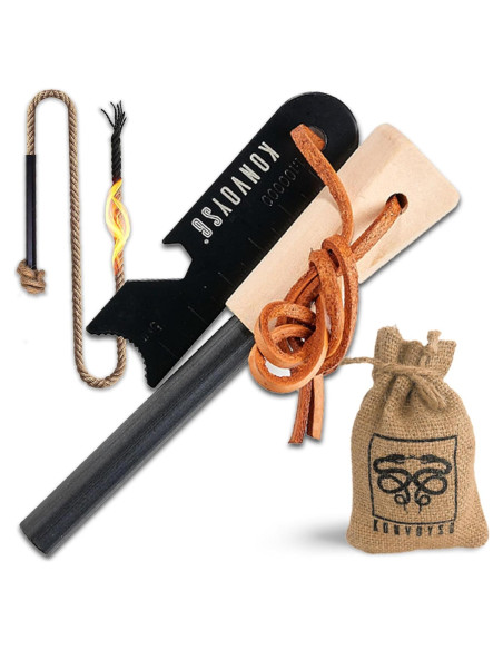 Kit de Inicio de Fuego KonvoySG - Encendedor de Magnesio Kit de Inicio de Fuego KonvoySG - Encendedor de Magnesio