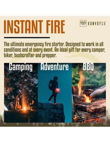 Kit de Inicio de Fuego KonvoySG - Encendedor de Magnesio