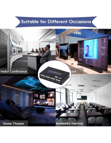 Divisor HDMI 1x4 ENBUER 4K 3D Duplicador de Pantalla