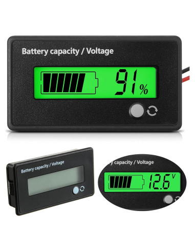 Medidor de Batería Frienda 12V a 84V con Alarma Verde