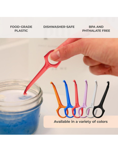 Herramienta PUL para Retirar Alineadores Transparentes - Azul/Rosa