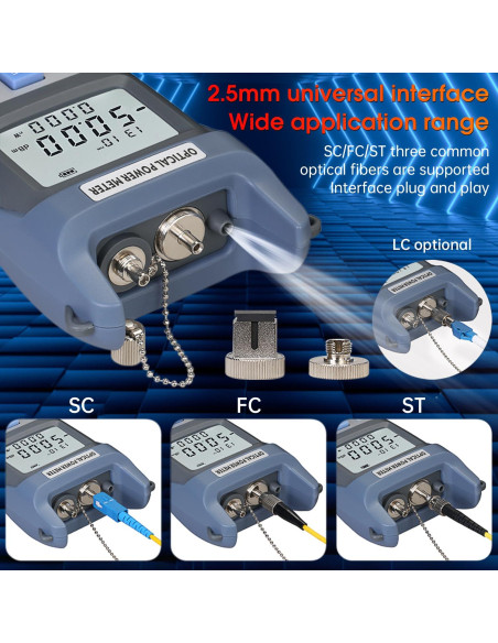 Medidor de Potencia Óptica Duogalia 1mW SC FC -50 a 26dBm Medidor de Potencia Óptica Duogalia 1mW SC FC -50 a 26dBm