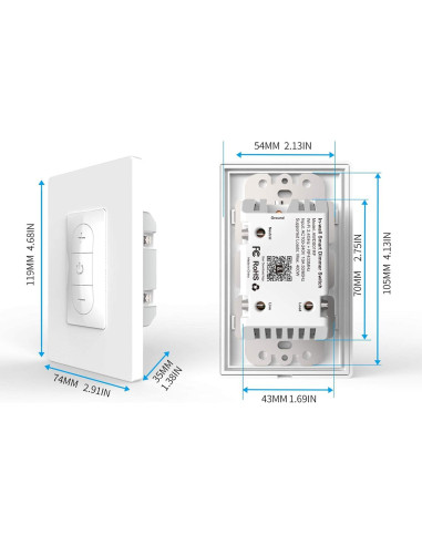 Interruptor Regulador Inteligente Bluetooth Avatar Controls