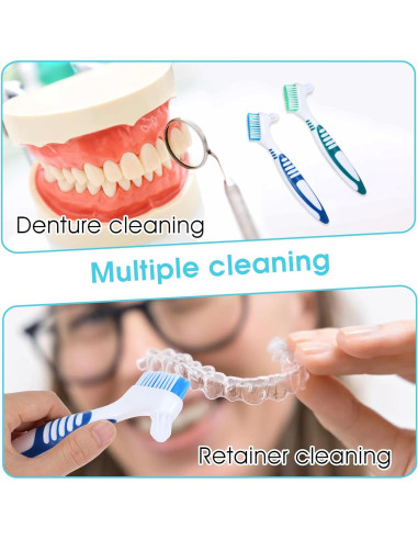 Juego de 2 Cepillos de Limpieza de Dentaduras YUXIANLB
