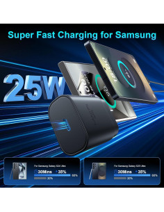 Cargador Rápido USB C 25W Vilive con Cable 10FT para Samsung 2