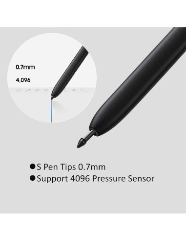 S Pen Bluetooth YJSK para Galaxy S23 Ultra 5G Negro