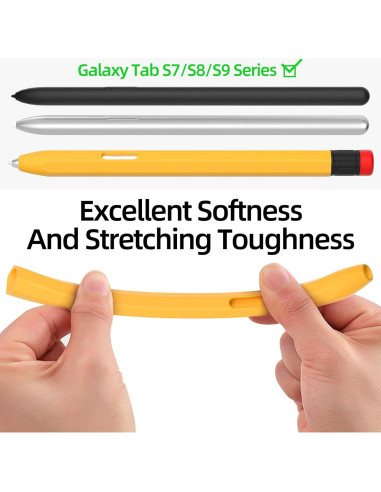 Funda S Pen AZF para Samsung Galaxy Tab S7/S8/S9 Amarillo