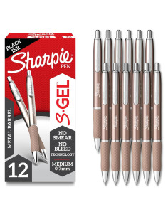Bolígrafos de Gel Sharpie S-Gel 12 Piezas Tinta Negra 0.7mm
