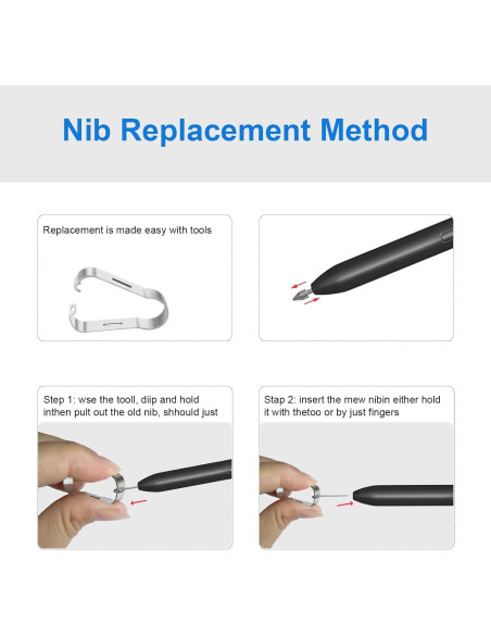 13 Puntas Reemplazo S Pen SSS-GRGB para Galaxy Tab S9/S8/S7 13 Puntas Reemplazo S Pen SSS-GRGB para Galaxy Tab S9/S8/S7