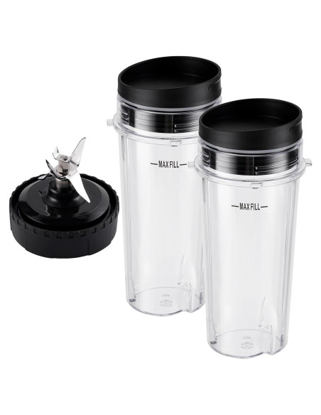 Tazas de Licuadora Ninja 16 oz 5 Piezas con Cuchilla Tazas de Licuadora Ninja 16 oz 5 Piezas con Cuchilla