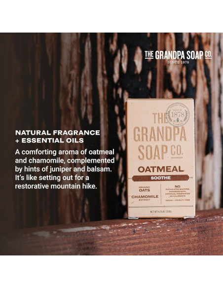 Jabón en Barra de Avena The Grandpa Soap 3 Unidades 120g Jabón en Barra de Avena The Grandpa Soap 3 Unidades 120g