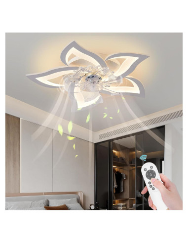Ventilador de Techo Bevenus SLF-5H Dimmable 69cm Blanco