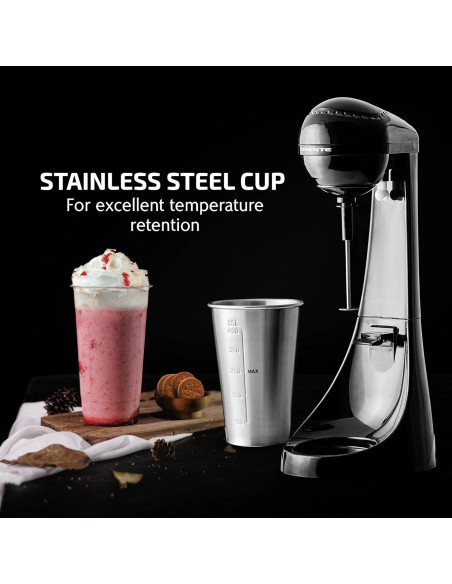 Máquina de Batidos OVENTE MS2070B 426.5 ml 2 Velocidades Máquina de Batidos OVENTE MS2070B 426.5 ml 2 Velocidades