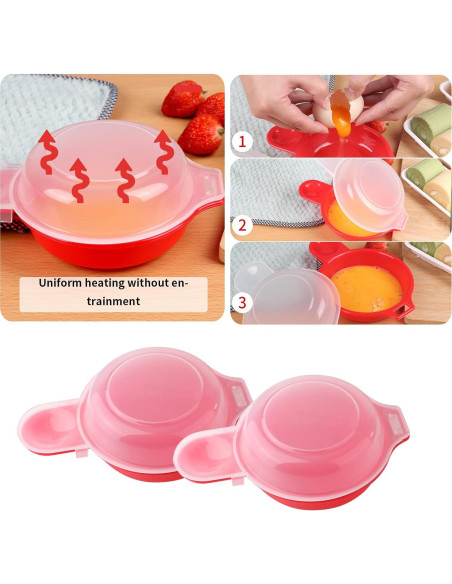 Cocedor de Huevos Microondas Golden Pearl 2 Sets Antiadherente Cocedor de Huevos Microondas Golden Pearl 2 Sets Antiadherente