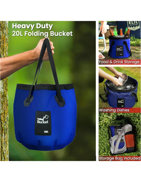 Ducha portátil Elil con cubo colapsable 11,36L - Camping Ducha portátil Elil con cubo colapsable 11,36L - Camping