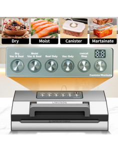 Sellador al Vacío LIWUNON VS8002 Acero Inoxidable Doble Sellado 2