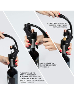 Abridor de Vino Ivation | Sacacorchos Manual Ergonómico 2