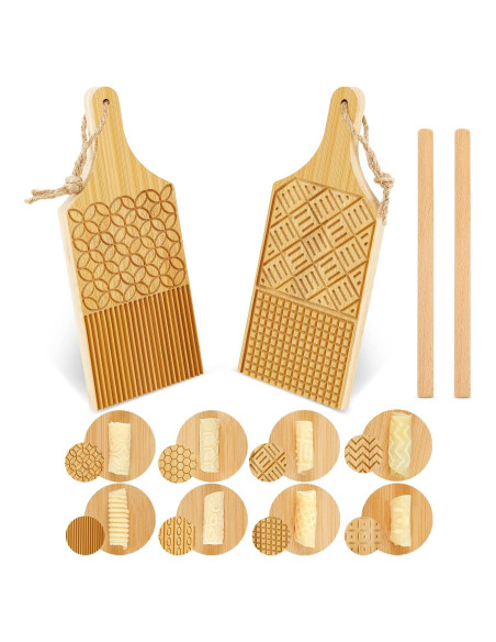Juego de Gnocchi de Madera Tessco 4 Piezas Manual Juego de Gnocchi de Madera Tessco 4 Piezas Manual