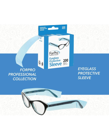 Fundas Protectores para Gafas ForPro 200 Unidades 14,61x2,54cm