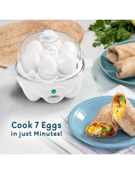 Cocinador de Huevos Elite Gourmet EGC-007, 7 Huevos, Blanco Cocinador de Huevos Elite Gourmet EGC-007, 7 Huevos, Blanco