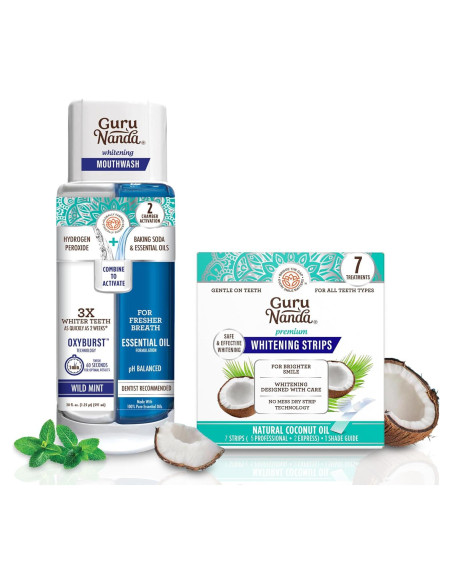 Dúo Blanqueador GuruNanda Oxyburst 591 ml + Tiras Blanqueadoras Dúo Blanqueador GuruNanda Oxyburst 591 ml + Tiras Blanqueadoras
