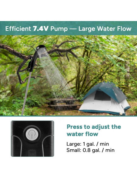 Ducha Portátil DR.PREPARE 17L con Bomba y Batería USB Ducha Portátil DR.PREPARE 17L con Bomba y Batería USB