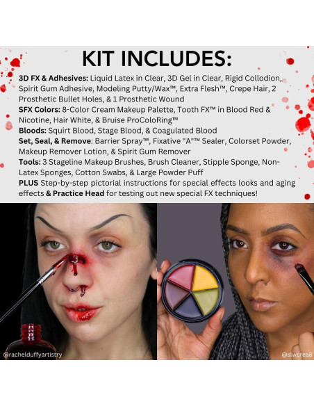 Kit de Maquillaje FX Profesional Mehron con Cabeza de Práctica Kit de Maquillaje FX Profesional Mehron con Cabeza de Práctica