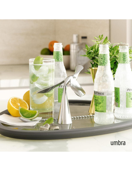 Abridor de Botellas Umbra Tipsy Cromo Escultórico 1 pieza Abridor de Botellas Umbra Tipsy Cromo Escultórico 1 pieza