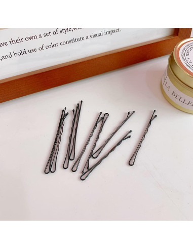 Pinzas para el cabello negras Pagabach 100 PCS antideslizantes