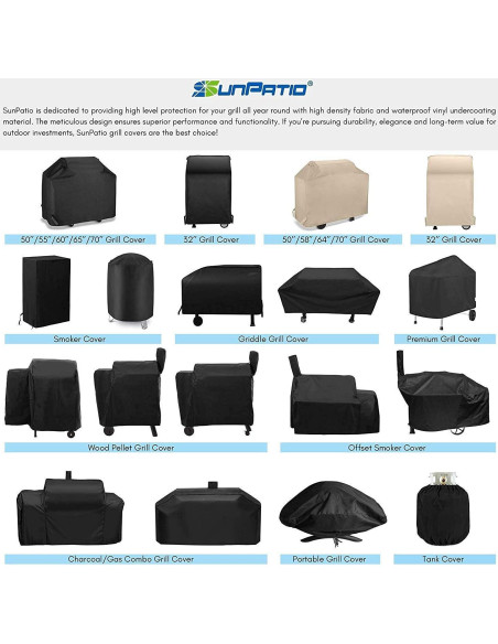 Cubierta para Parrilla SunPatio 139,7x58,4x106,7 cm Negra Cubierta para Parrilla SunPatio 139,7x58,4x106,7 cm Negra