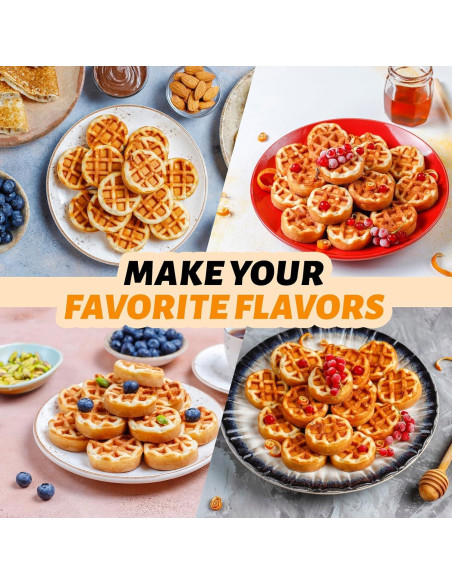Mini Máquina de Waffles BUBEHYMY 8 pcs Antiadherente Mini Máquina de Waffles BUBEHYMY 8 pcs Antiadherente