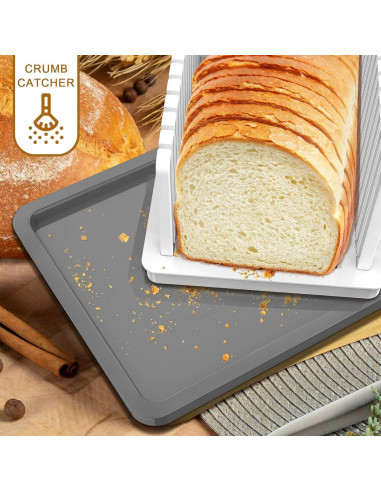 Cortador de Pan Kiss Core Ajustable con Bandeja para Migas