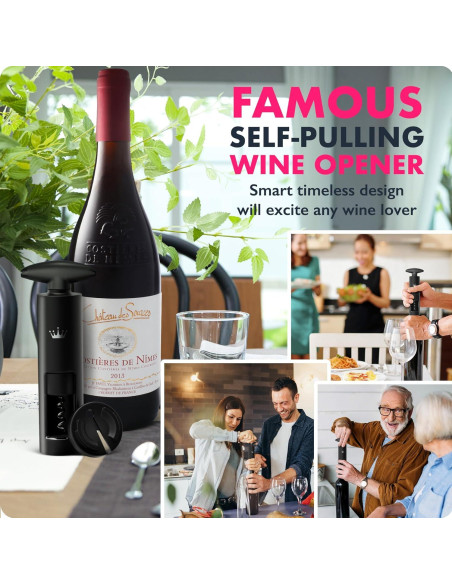 Abridor de Vino Auto-Extractor VINABON - Sacacorchos 2025 Abridor de Vino Auto-Extractor VINABON - Sacacorchos 2025