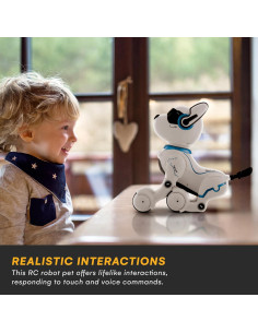 Perro Robot Interactivo Top Race TR-P5T - Programable 10x12x15 cm 2