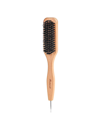 Cepillo para Cabello Msnasit con Cerdas de Jabalí y Cola de Metal