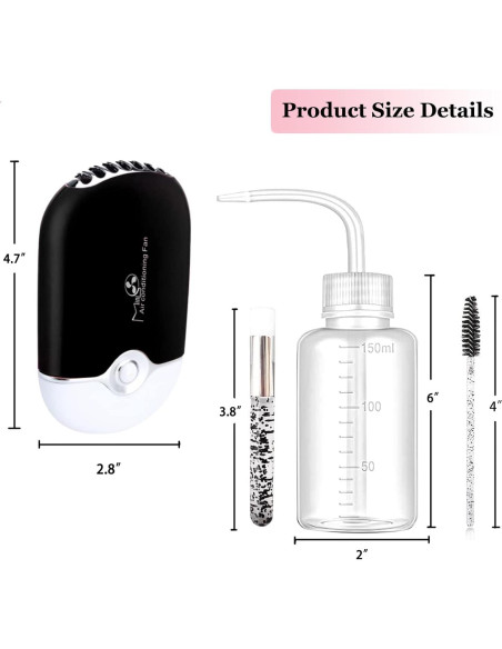 Kit de Extensiones de Pestañas AREMOD Mini USB 150ml 50 Cepillos Kit de Extensiones de Pestañas AREMOD Mini USB 150ml 50 Cepillos