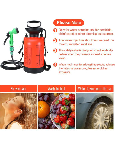 Ducha Portátil SearQ MI 4.92L 7 Modos de Rocío