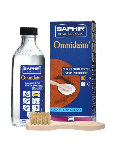 Limpiador Saphir Omnidaim 500ml para Cuero Ante y Nubuck Limpiador Saphir Omnidaim 500ml para Cuero Ante y Nubuck