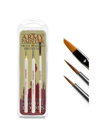 Conjunto de Pinceles The Army Painter - 3 Pinceles Acrílicos Conjunto de Pinceles The Army Painter - 3 Pinceles Acrílicos