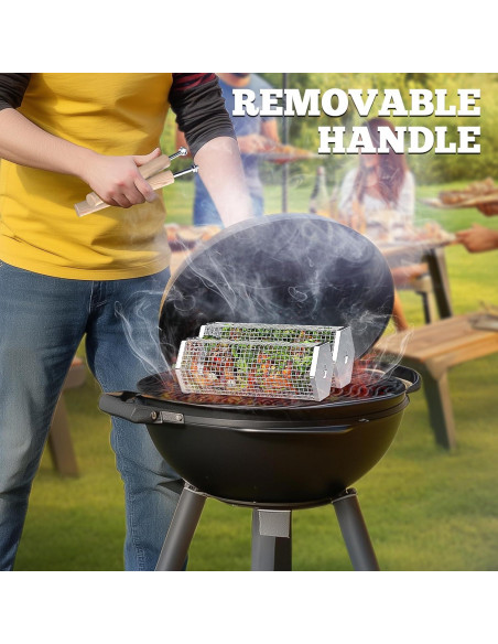 Cestas de Parrilla Ivtivfu 2PCS Acero Inoxidable 304 Cestas de Parrilla Ivtivfu 2PCS Acero Inoxidable 304