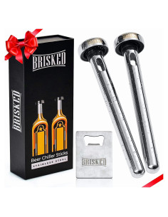Palos Enfriadores de Cerveza Brisked | Acero Inoxidable | 2 Piezas