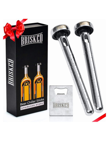 Palos Enfriadores de Cerveza Brisked | Acero Inoxidable | 2 Piezas