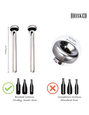 Palos Enfriadores de Cerveza Brisked | Acero Inoxidable | 2 Piezas