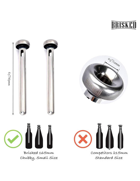 Palos Enfriadores de Cerveza Brisked | Acero Inoxidable | 2 Piezas Palos Enfriadores de Cerveza Brisked | Acero Inoxidable | 2 Piezas
