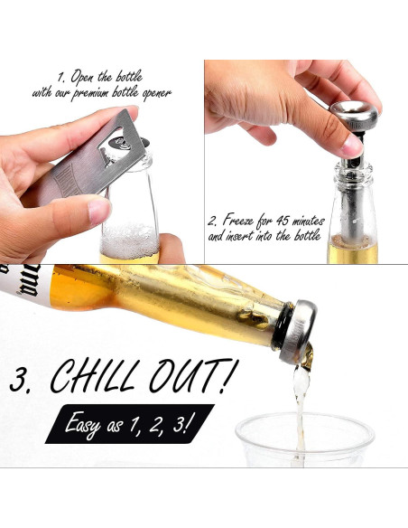 Palos Enfriadores de Cerveza Brisked | Acero Inoxidable | 2 Piezas Palos Enfriadores de Cerveza Brisked | Acero Inoxidable | 2 Piezas