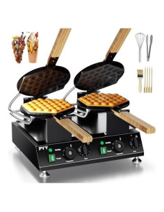 Máquina de Waffles Doble Burbuja PYY 32x43cm Antiadherente