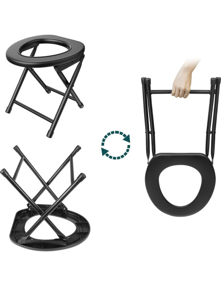 Inodoro Portátil BLIKA para Camping 136 kg Plegable Inodoro Portátil BLIKA para Camping 136 kg Plegable