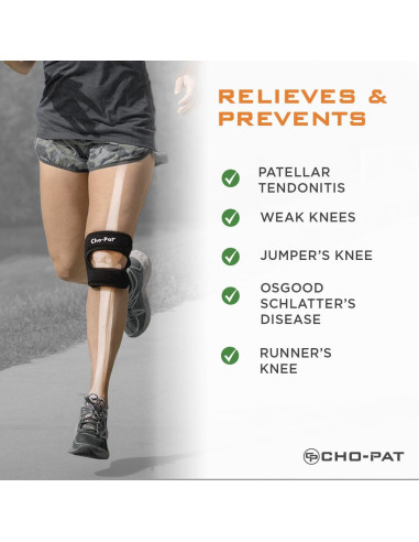 Correa de Rodilla Ajustable Cho-Pat Grande para Alivio del Dolor
